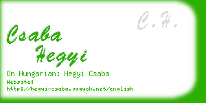 csaba hegyi business card